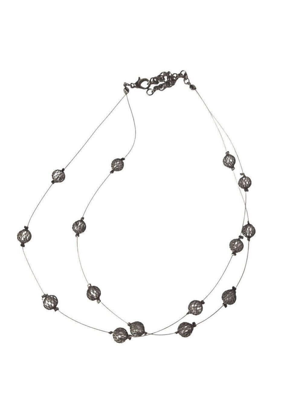 Vintage Ball Choker Necklace Chain Link Costume Jewelry
